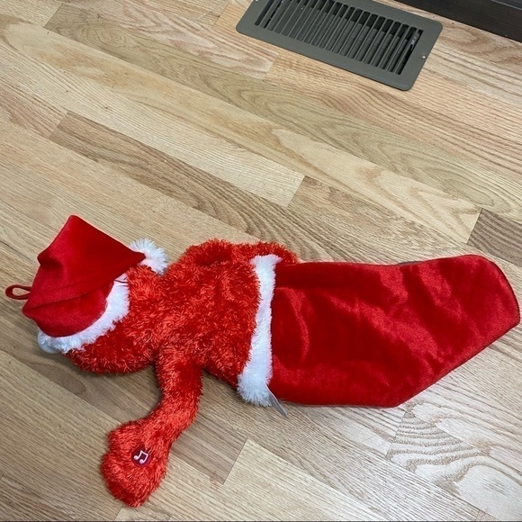 Elmo Christmas Stocking Battery Operated Merry Christmas Holiday Sesame Street - Picture 9 of 9